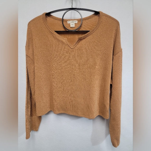 Billabong Mai Tai Rib Knit Long Sleeve Crop Top Womens Size Medium - Picture 9 of 11